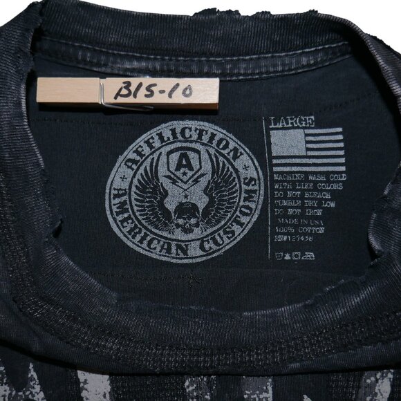 Affliction Live Fast Los Angeles Men’s T-Shirt Size L Vintage Skull Tee RARE - Picture 7 of 9